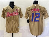 Men's Puerto Rico #12 Francisco Lindor Tan 2023 World Baseball Classic Stitched Jersey,baseball caps,new era cap wholesale,wholesale hats